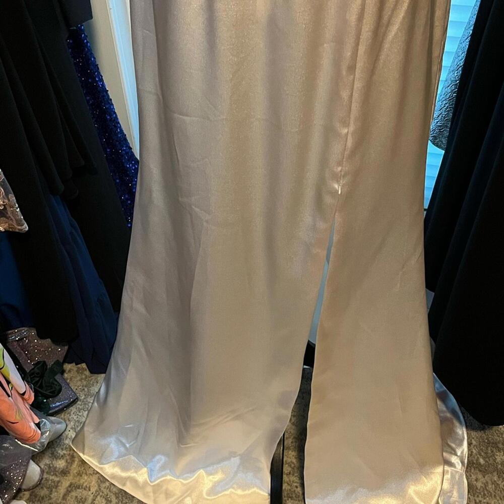 Gold Square Neck Cap Sleeve Sundress for Weddings - Picture 6 of 7